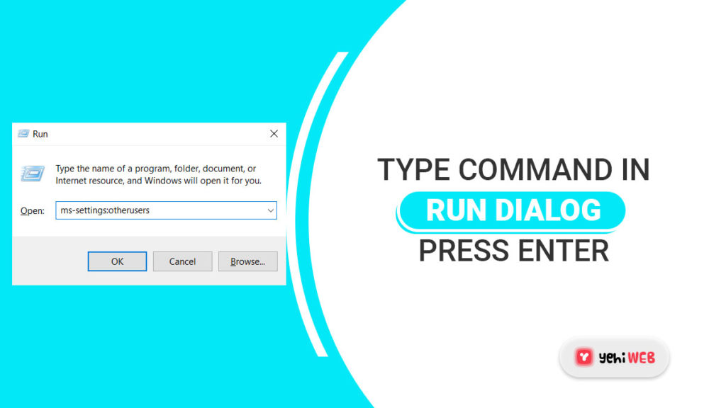 type command in run dialog and press enter yehiweb