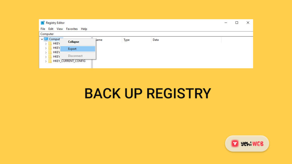 backup registry yehiweb