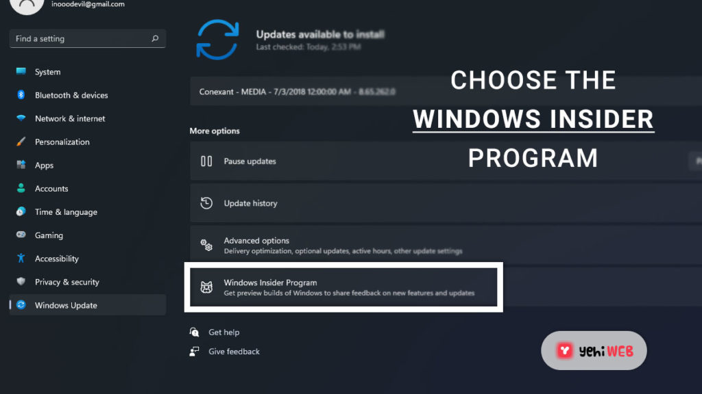 choose windows insider program yehiweb