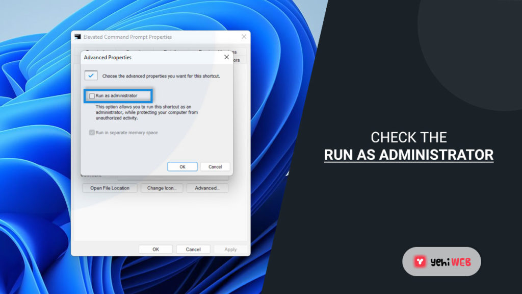 run as administrator yehiweb