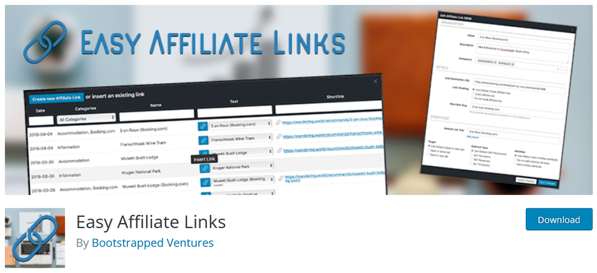 Easy Affiliate Links Plugin Page