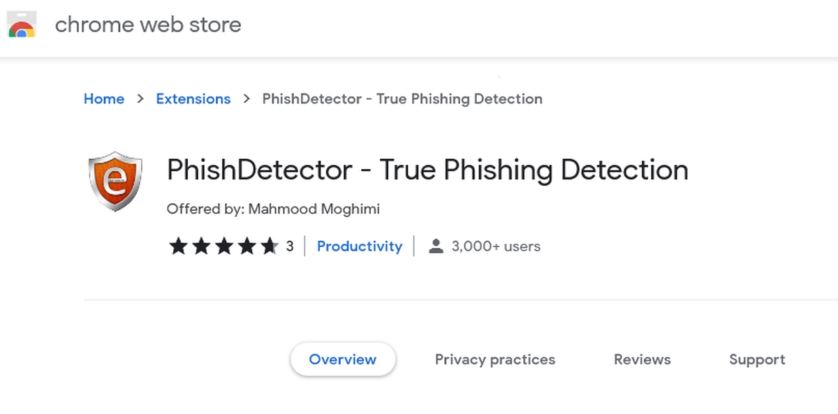 PhishDetector Extension Page