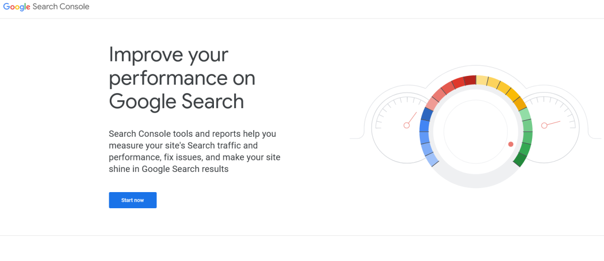 Google Searche Console Tool Landing Page