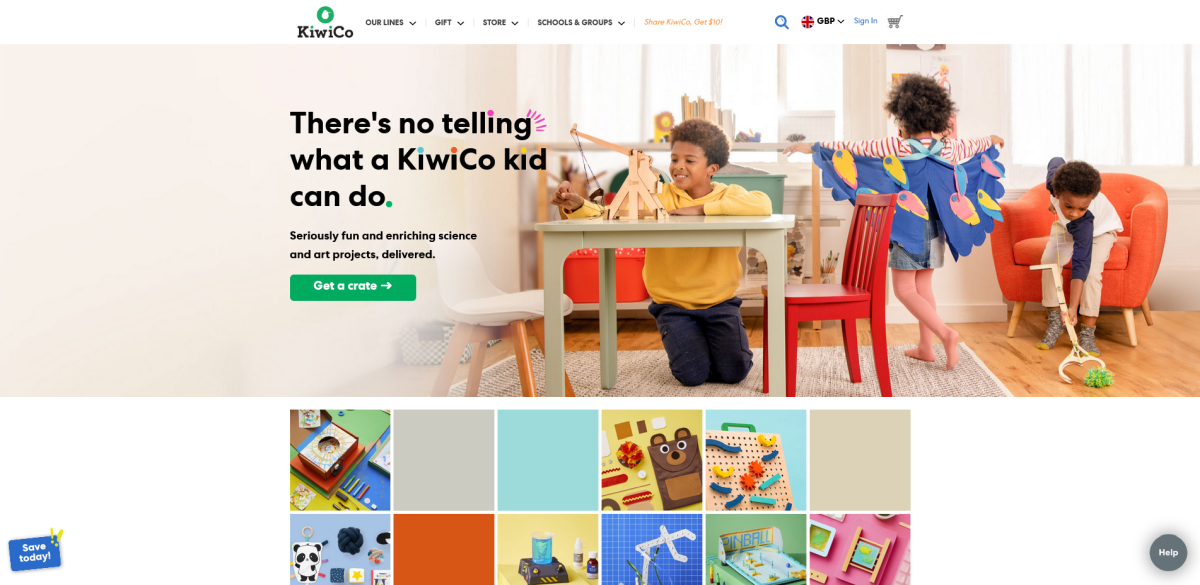 KiwiCo Landing Page UGC