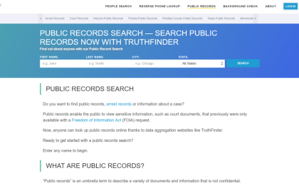 Truthfinder Website Design