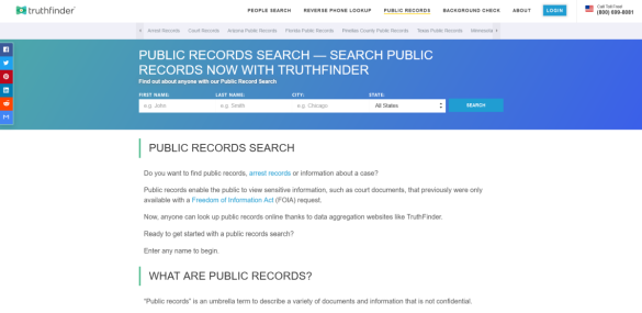 Truthfinder Website Design