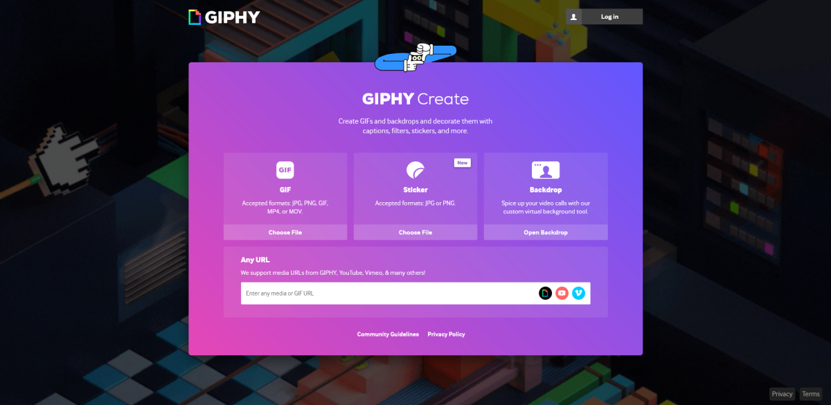 Giphy Create Landing Page