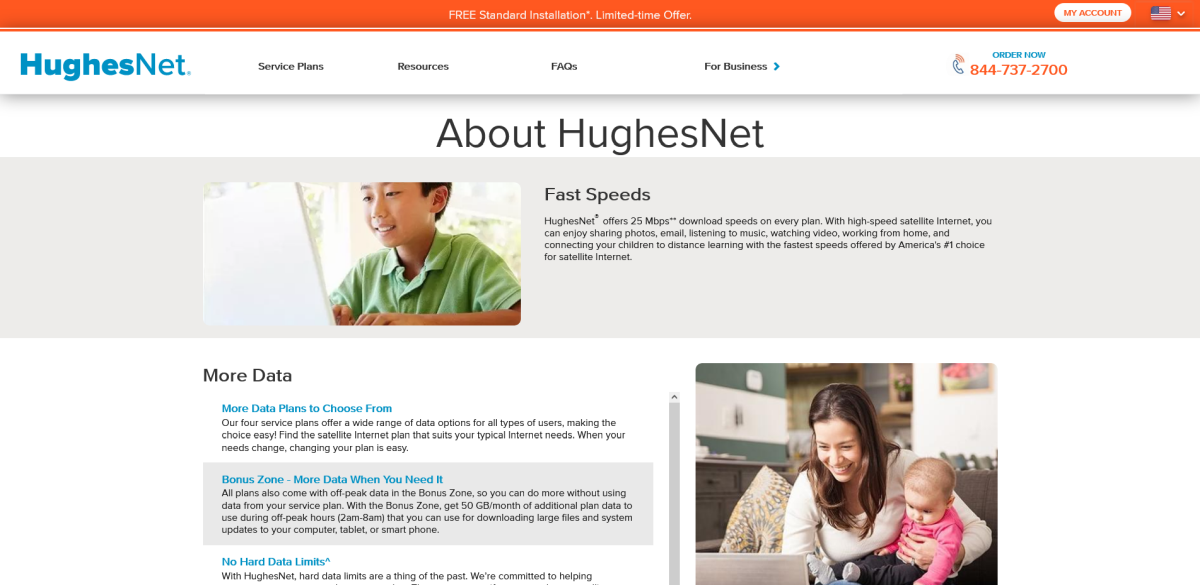 HughesNet Landing Page