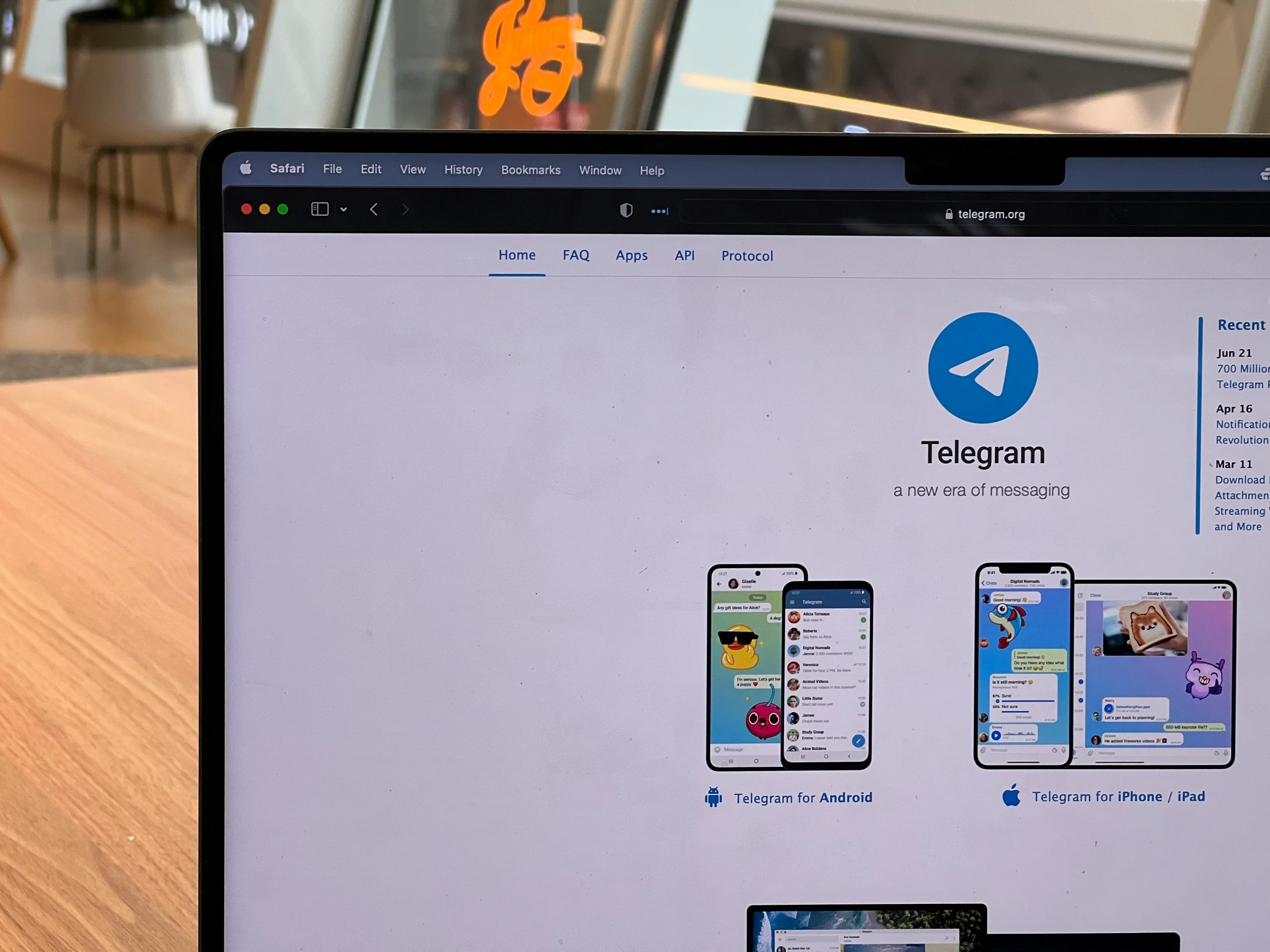 telegram homepage